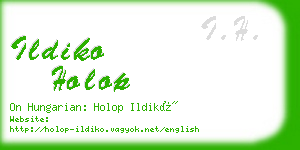 ildiko holop business card